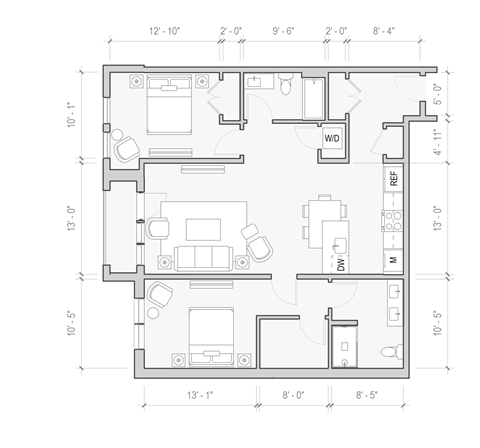 a floor plan of a small apartment